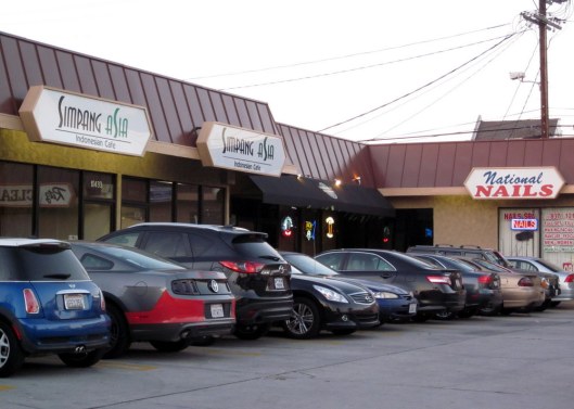 The Indonesian restaurant and the nail salon